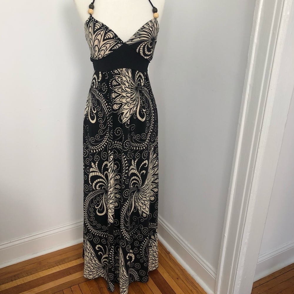 Kitty Maxi Halter Dress Black Size S